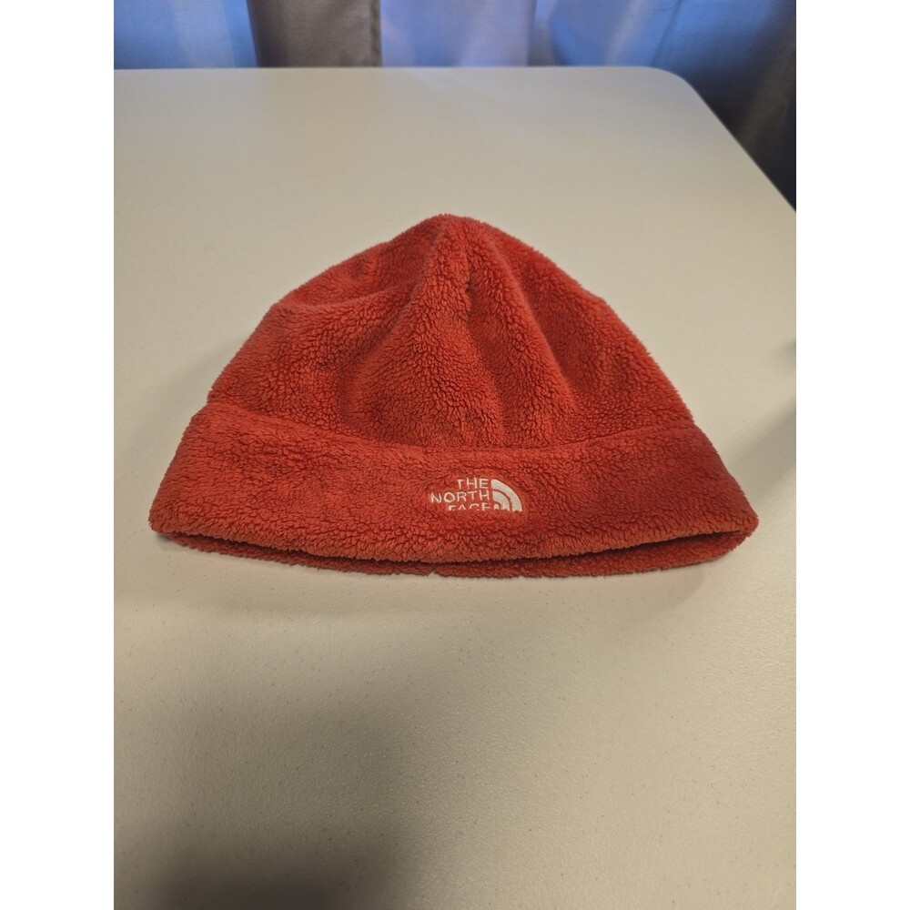 The North Face Red/pink Fleece Beanie Hat One Size Unisex Winter Soft Warm